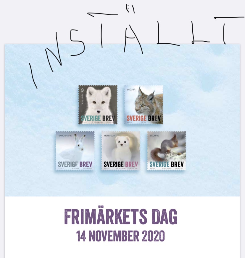 Frimärkets Dag 2020 inställt